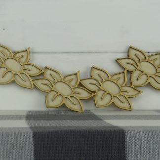 Four Flower Swag Pieces