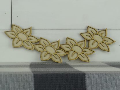 Four Flower Swag Pieces