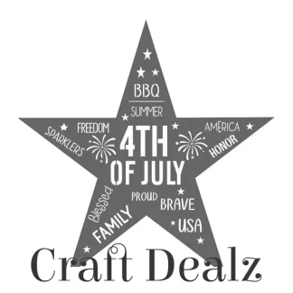 Standing Star 4th of July Stencil