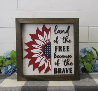Land of the Free Framed Sign Kit