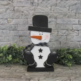 Sitting Snowman w Hat on Base Craft Kit