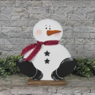 Wood Sitting 8" Snowman Craft Kit